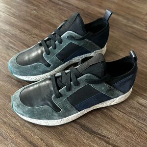 Vince Women's Galvin Black Mineral Suede Sock Sneakers. Size 8.